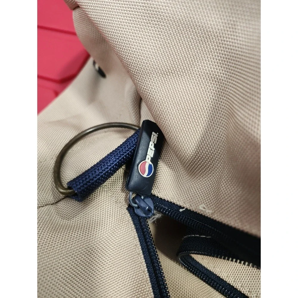 Vintage Pepsi Cola Co Travel Duffle Bag Retro Branded Merch Zipper Gym Carry All